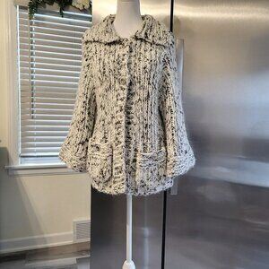 Vertigo Paris Ladies Sweater, XL, Gray & White Chic Warm Sweater